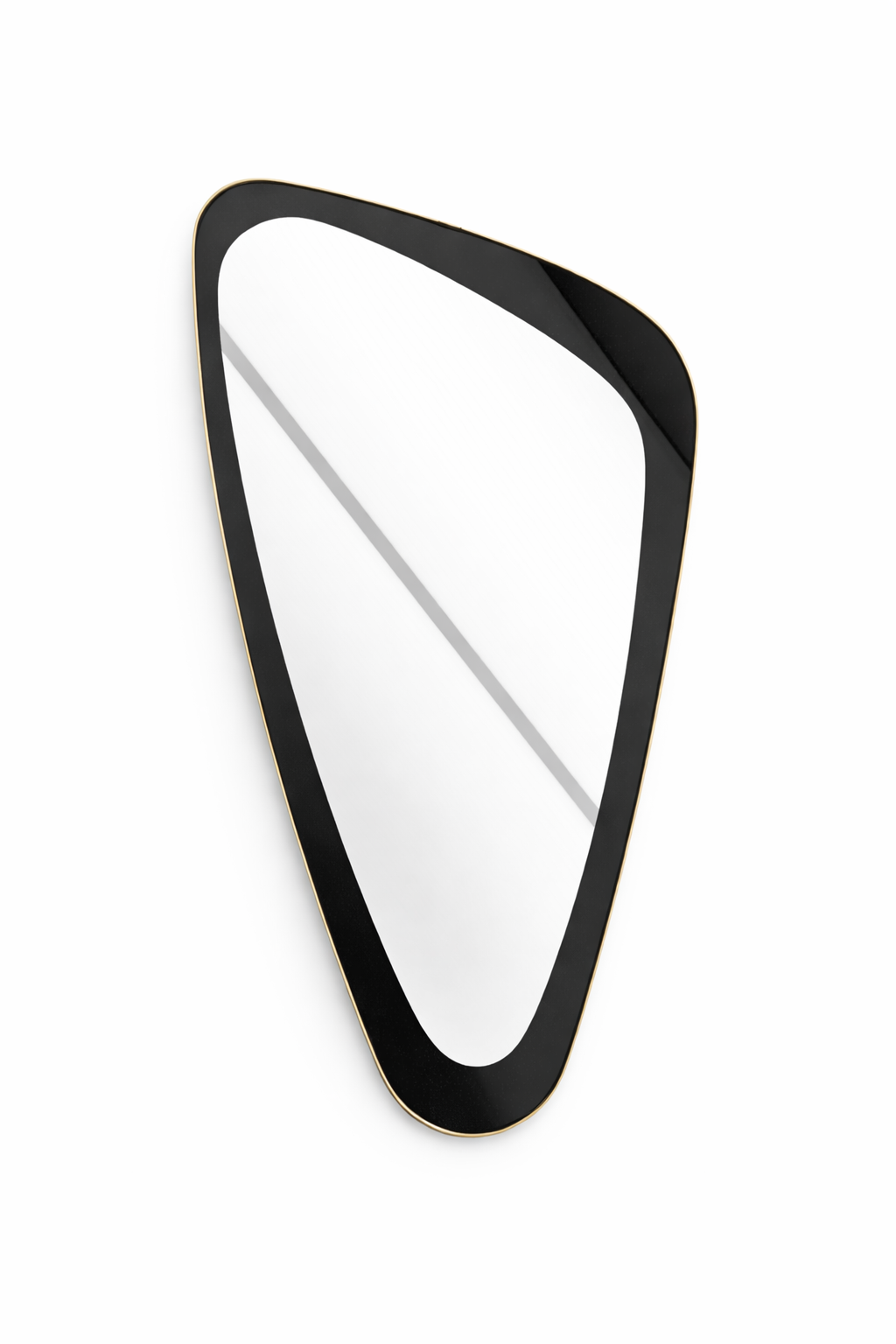 Organic Asymmetrical Wall Mirror – Mid-Century Modern Pebble Shape