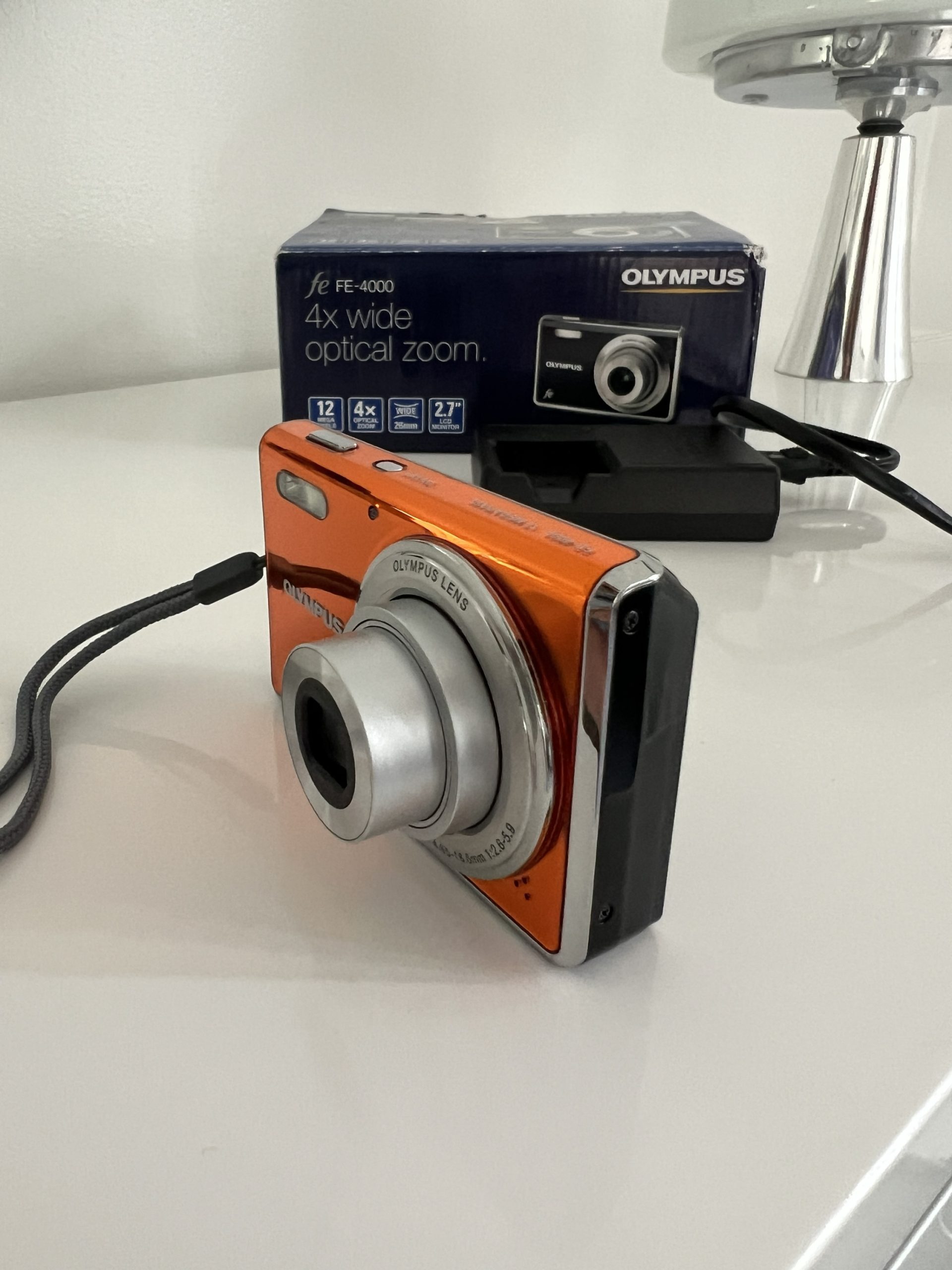 Vintage Compact Digital Camera - Metallic Orange - Image 3