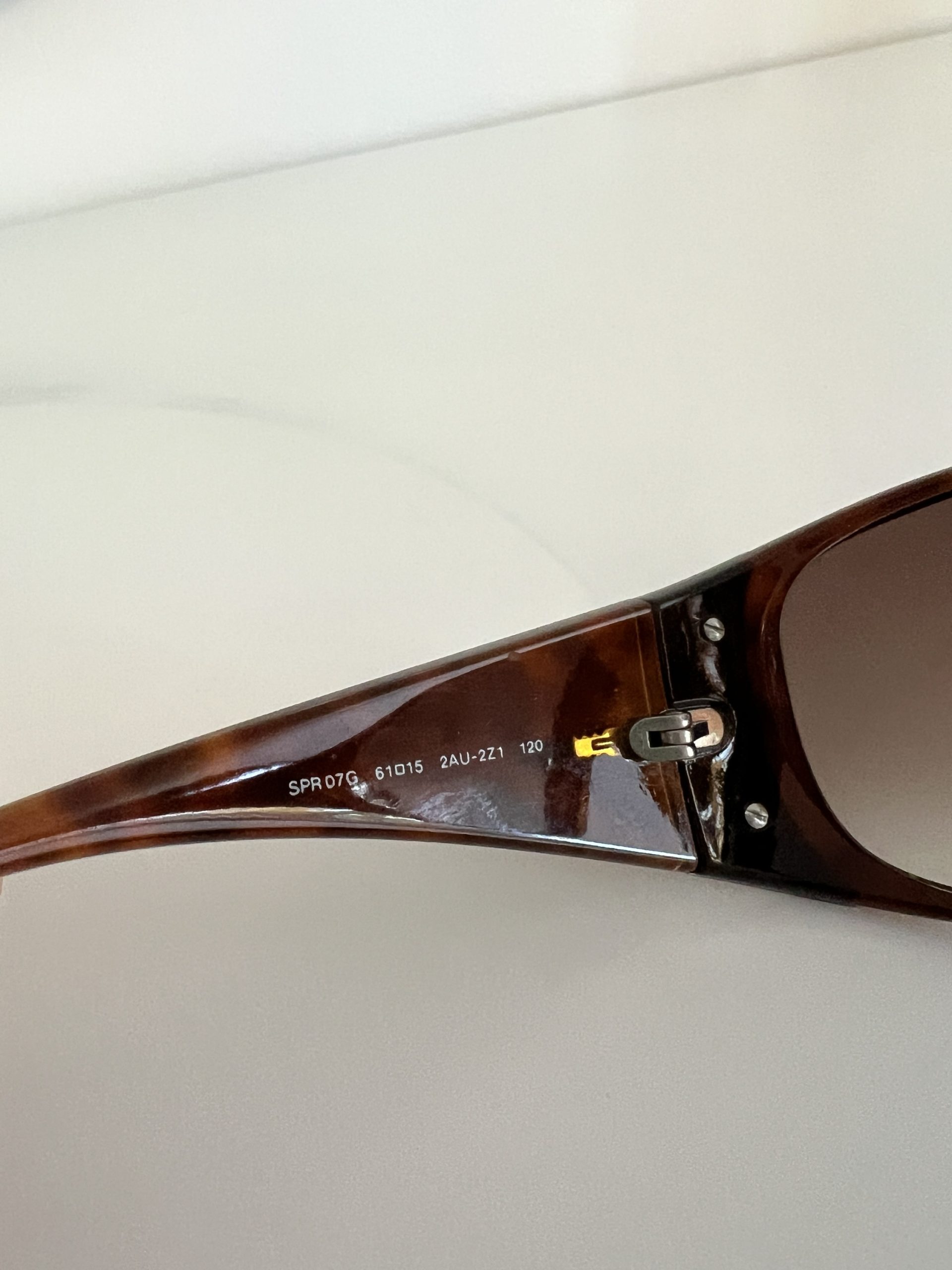 Prada Vintage Shield Sunglasses - Tortoise Shell Frame - Y2K Aesthetic - Image 4