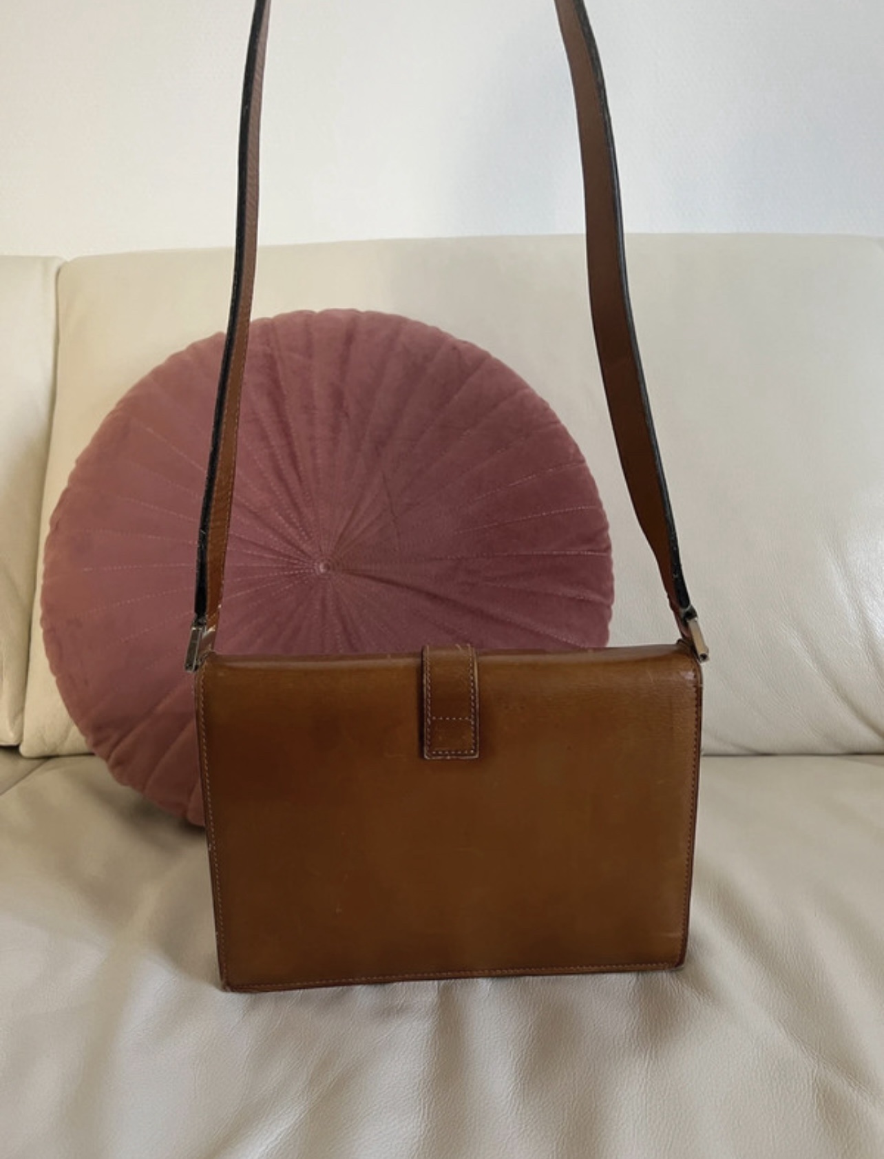 Delvaux Brown Leather Shoulder Bag - Image 7