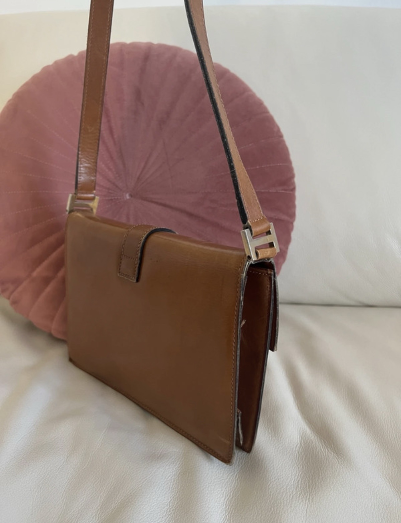 Delvaux Brown Leather Shoulder Bag - Image 2