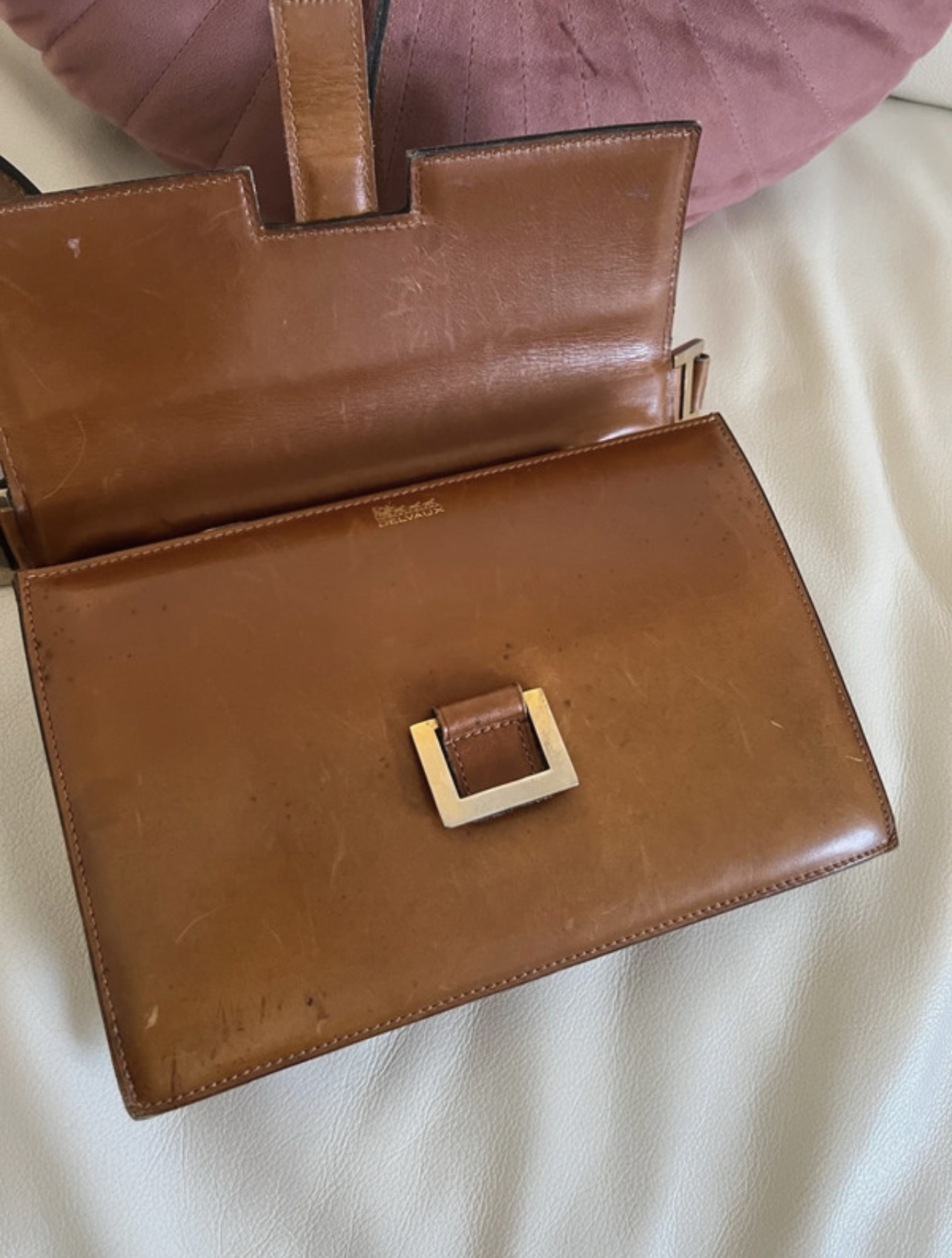 Delvaux Brown Leather Shoulder Bag - Image 4