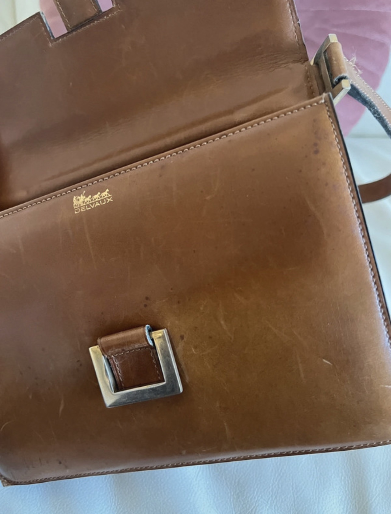 Delvaux Brown Leather Shoulder Bag - Image 8