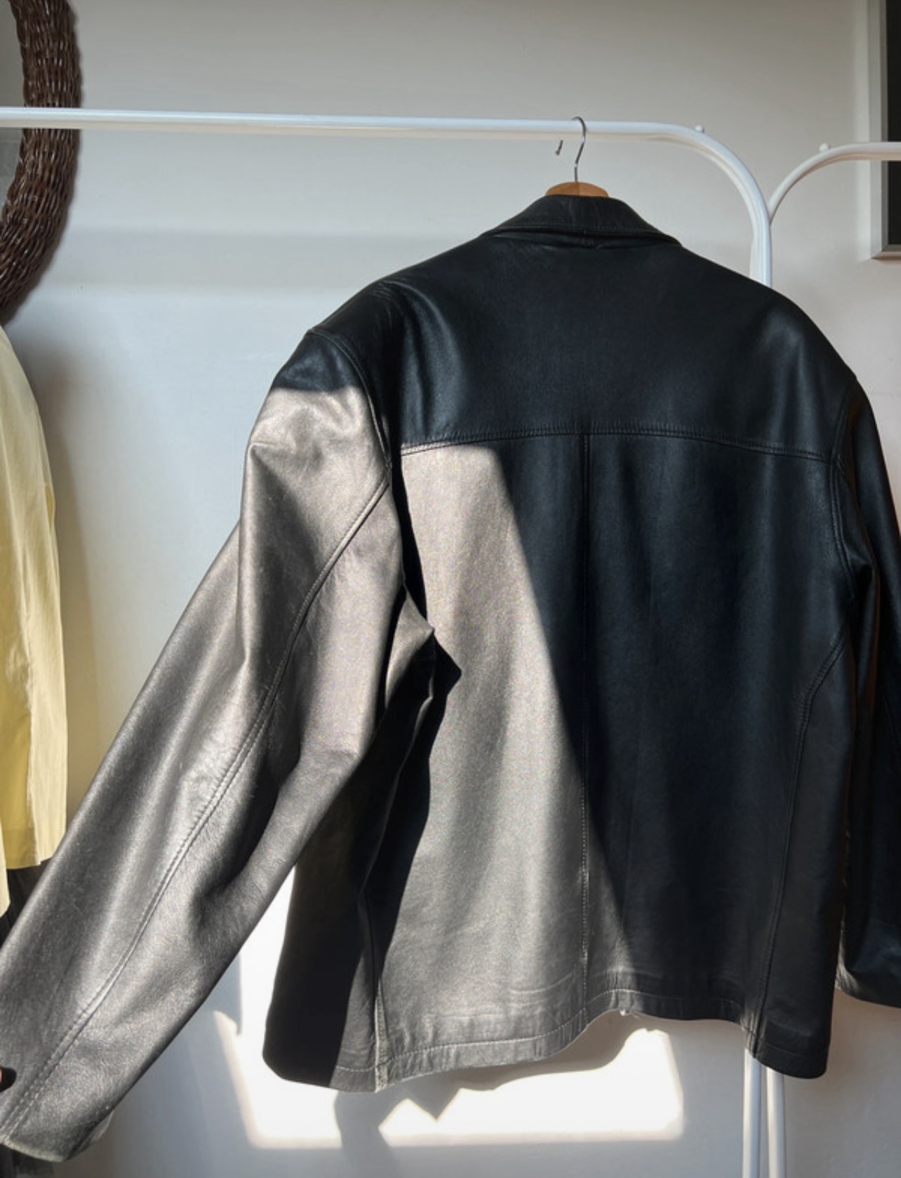 Versace Classic Black Leather Bomber Jacket - Size Large (L) - Image 2