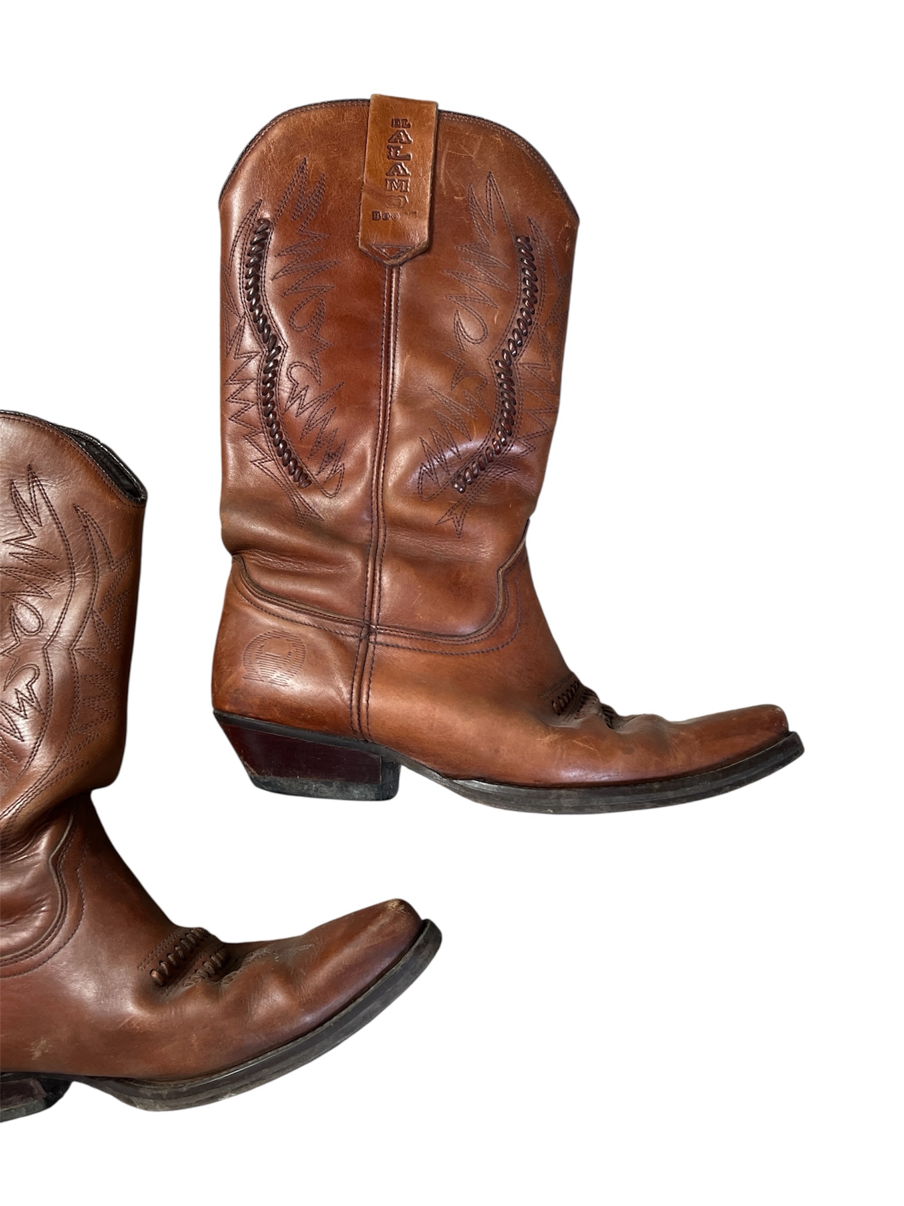 Brown Leather Boots - Western Style - Size 42 (EU)