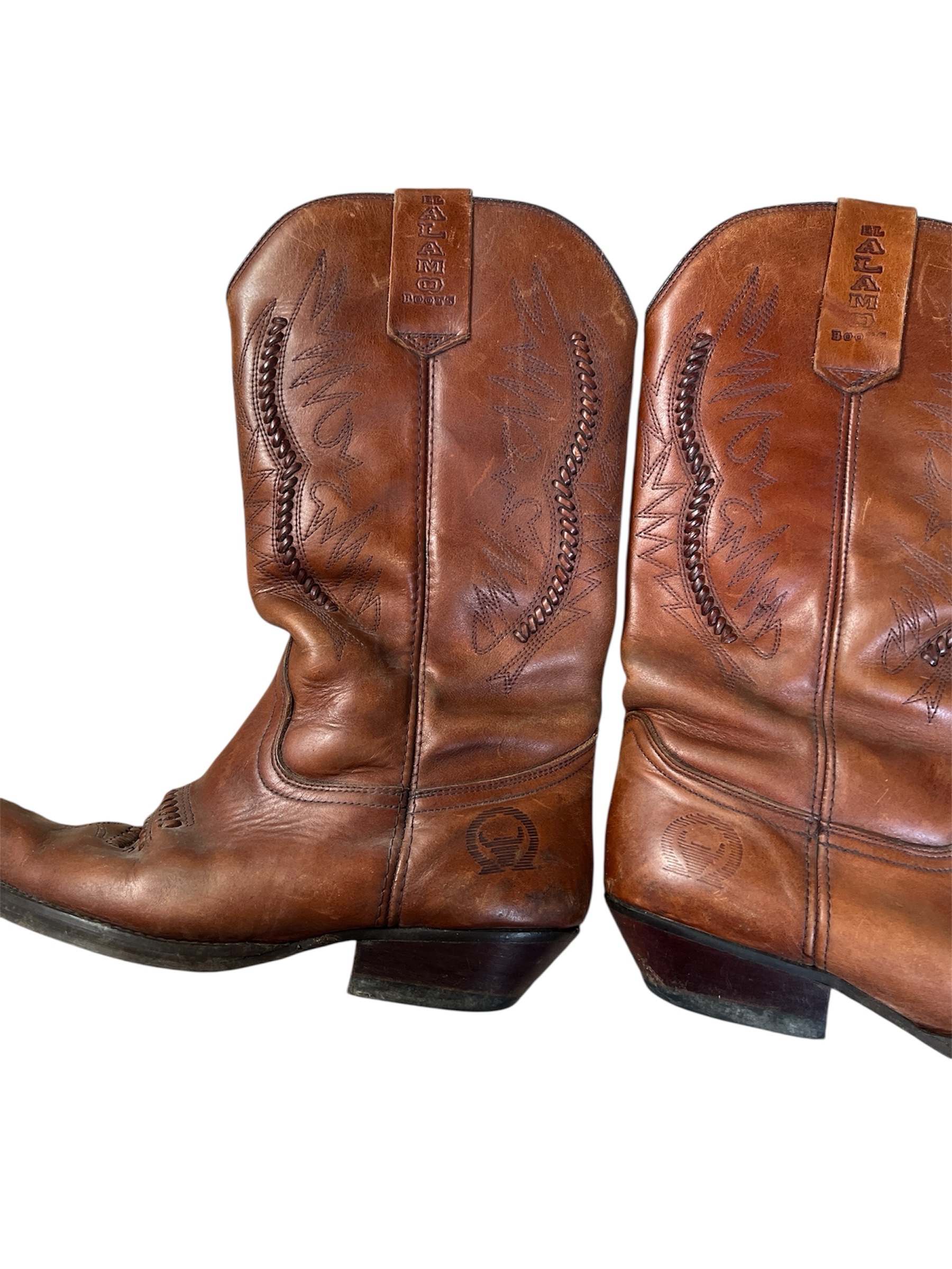 Brown Leather Boots - Western Style - Size 42 (EU) - Image 2