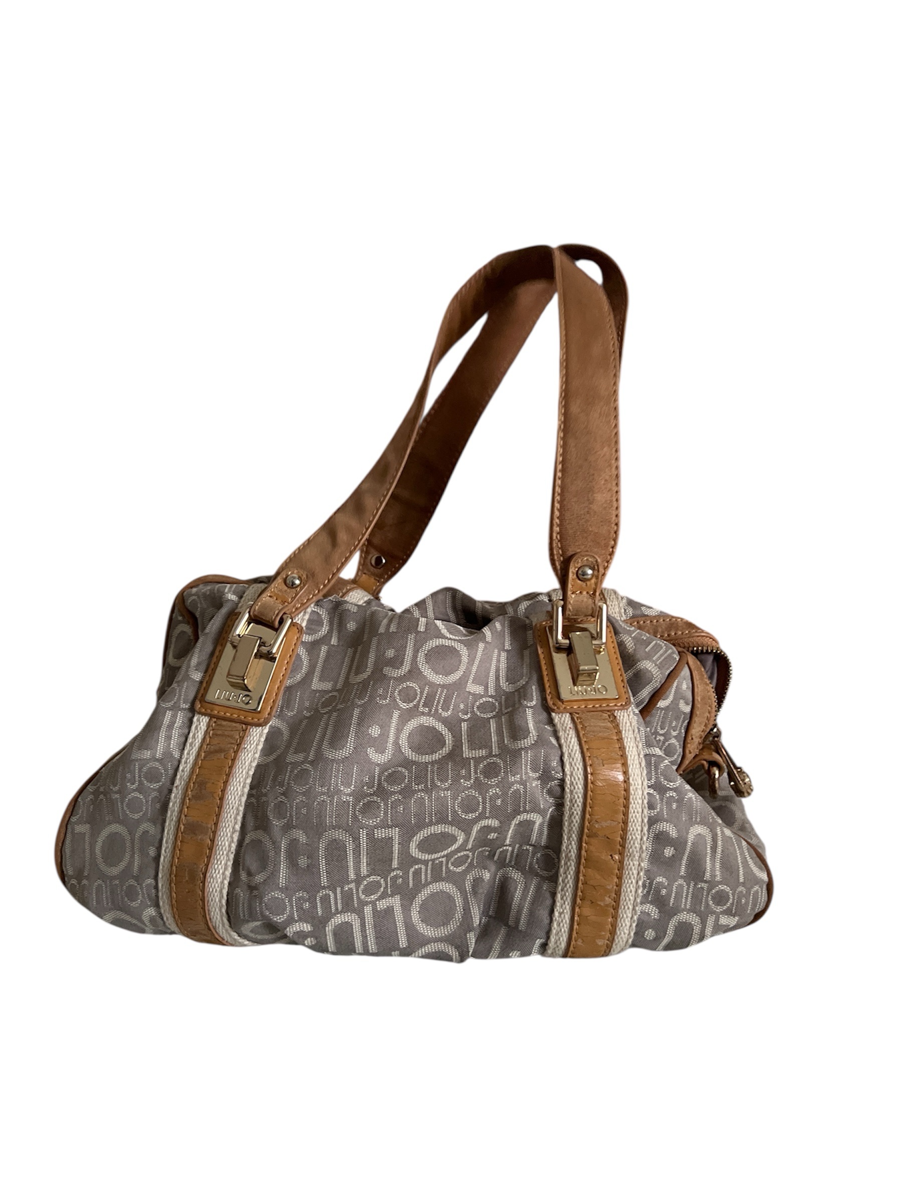 Liu Jo Monogram Shoulder Bag - Brown & Grey