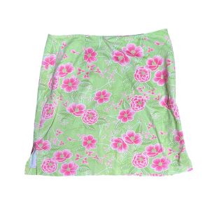 Pastel Green Flower Print Short Skirt - Size Small