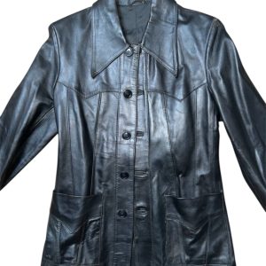 Black Leather Jacket - Size S