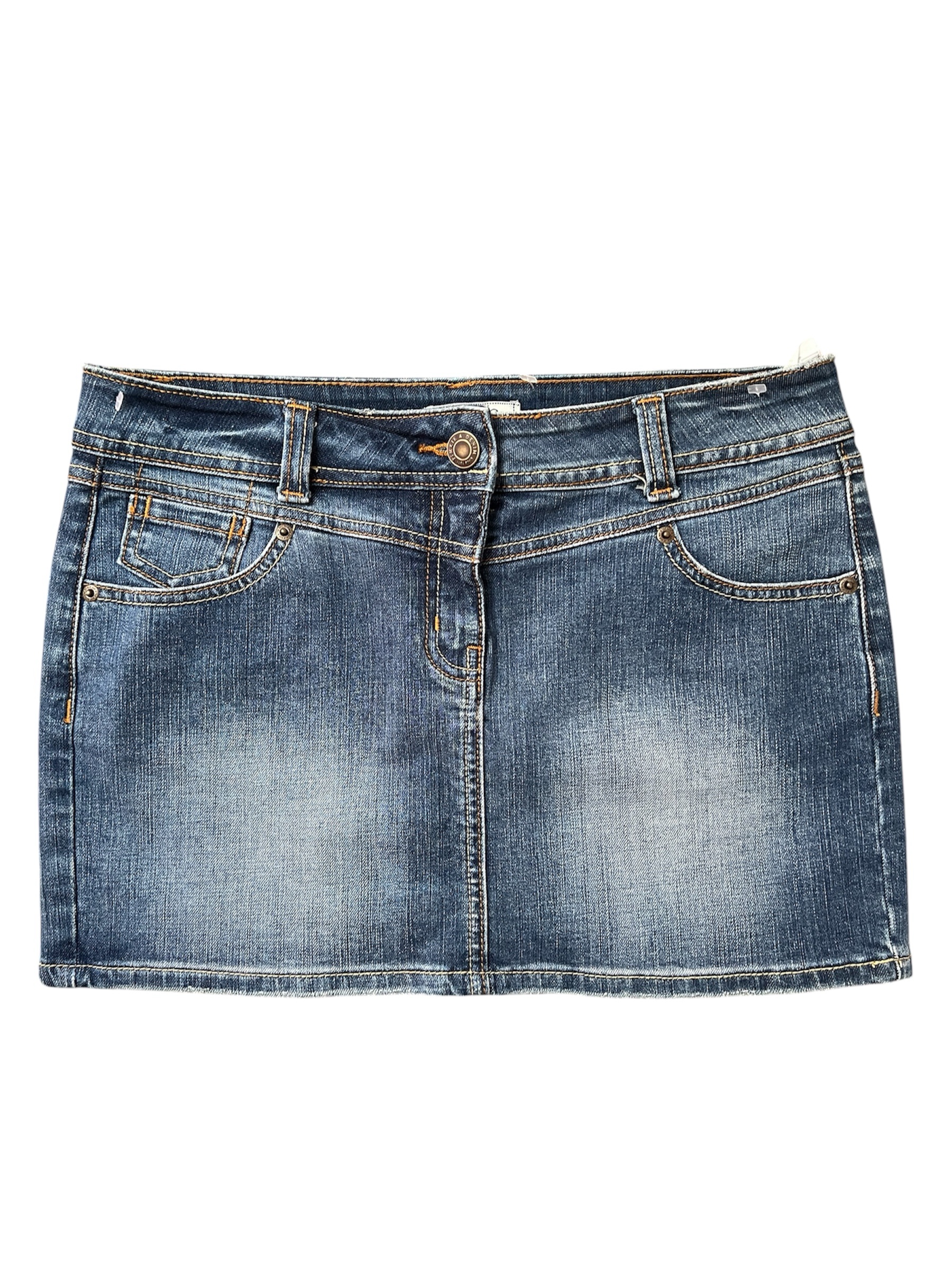 Y2K Low-Rise Denim Mini Skirt – Size S